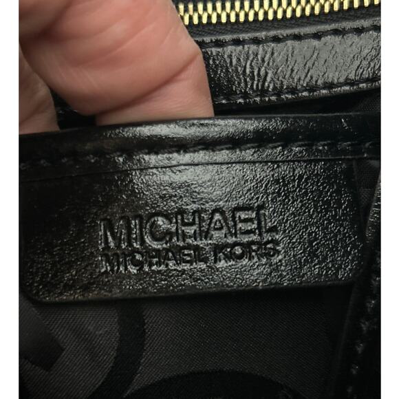 Michael Kors MK Austin Black Leather Tote Slouchy Hobo Shoulder Handbag Boho bag - Picture 5 of 6